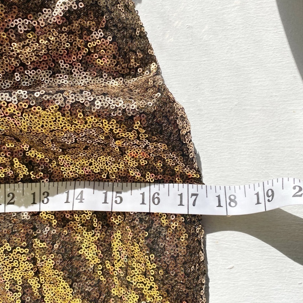 Gold Sequin Strapless Gown - Picture 12 of 15
